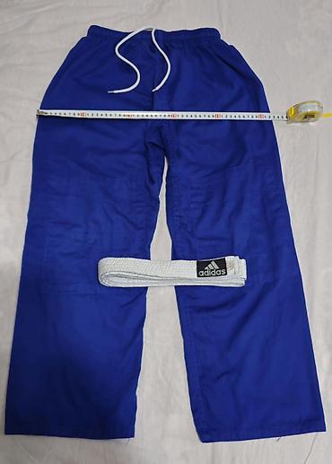 воротник: Мужской спортивный костюм, Adidas, цвет - Голубой — 5