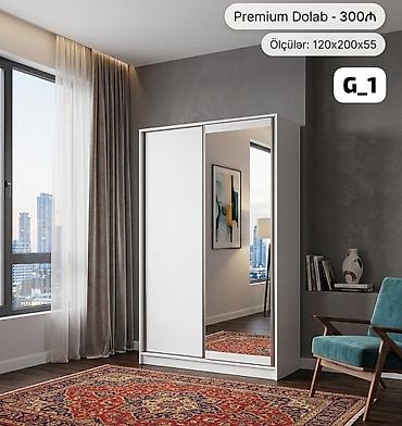 hamam kranti: Premium Dolab – G_1 modeli - Ölçülər: 120 x 200 x 55 sm - Rəng: ağ - — 1
