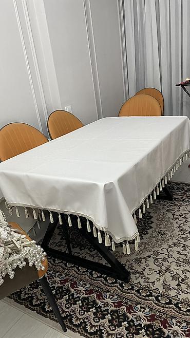 ателье штор: Элегантные скатерти и прозрачные накидки с декоративной каймой и — 4