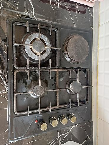 bişirmə paneli: Quraşdırılan qaz+elektrik soba üstü (kombinə plitə) - 60 sm — 1