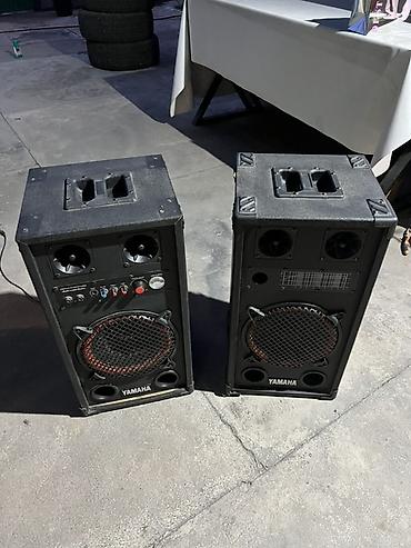 Аудиотехника: Пара акустических систем Yamaha (напольные колонки) с активным модулем — 1