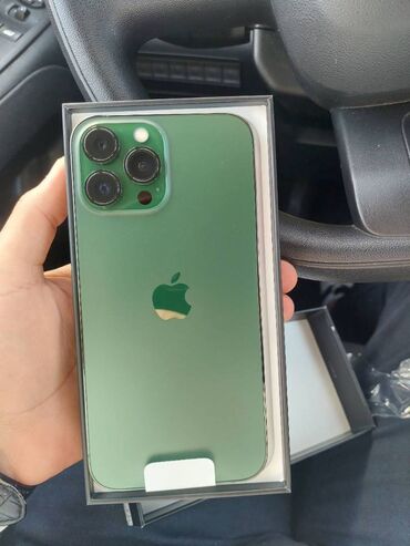 telefon saxlayan: 13 pro max green 128 gb 85 pil noqtesiz ciziqsiz ideal veziyetde