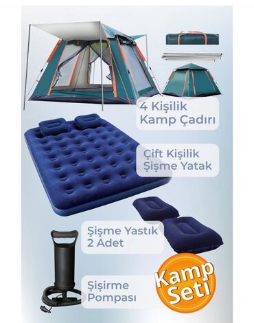 Bağ çətirləri: Kamp cadir seti teze mallar 🔺Avtomatik cadir 2 neferlik dosek nasos 2