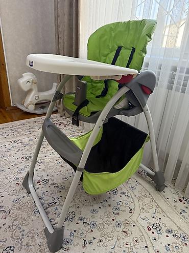 ходунки детские chicco: Стульчик для кормления, Б/у, Chicco, цвет - Зеленый, Самовывоз — 1