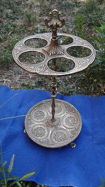 Stilski čiviluci: Stari masivan stilski drzac za kisobrane od mesinga sa prelepim — 1