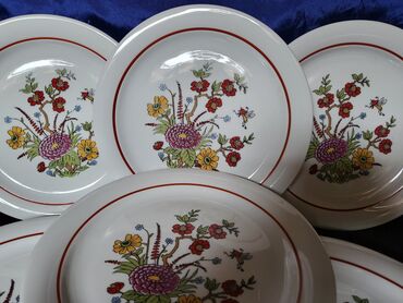 Kuhinjski setovi: Tanjiri vintaz,novi porcelanski. Tanji novi,sve na njima odsjaj od — 5