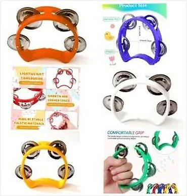 Muzički instrumenti za decu: DAIRE DEČIJE 6 BOJA | Odlične dečije daire 5 duplih činela Dimenzije — 10