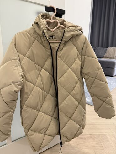 пальто альпака турция цена: Стеганая куртка ZARA с капюшоном 152 см 10-11-12 лет - Цвет: бежевый