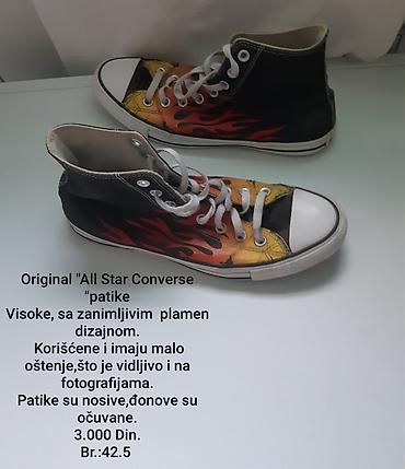 patike br 39: Original Converse All Star – visoke patike sa zanimljivim plamen — 1