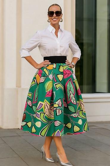 Suknje: 🔥Ženska midi suknja sa visokim strukom i bogatim A-krojem.
✅1750 din — 2