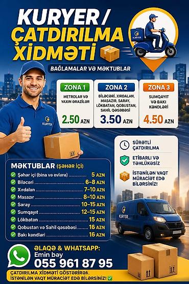 Kuryer/çatdırılma xidməti – bağlamalar və məktublar Sürətli, etibarlı lalafo.az -da — 2 Kuryer/çatdırılma xidməti – bağlamalar və məktublar Sürətli, etibarlı — 2