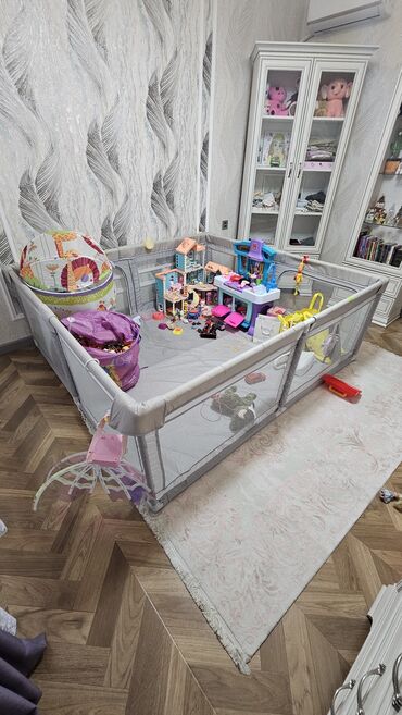 детский набор доктора: Böyük ölçülü uşaq oyun manjeri (playpen) - Rəng: boz - Kənarları