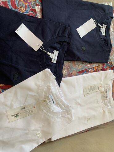 часы наручные скрипичный ключ: Мужская футболка, XL (EU 42), Lacoste, Новый, цвет - Белый, Самовывоз