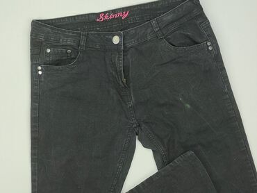 jeansy damskie rurki czarne: Jeans for women, XL (EU 42)