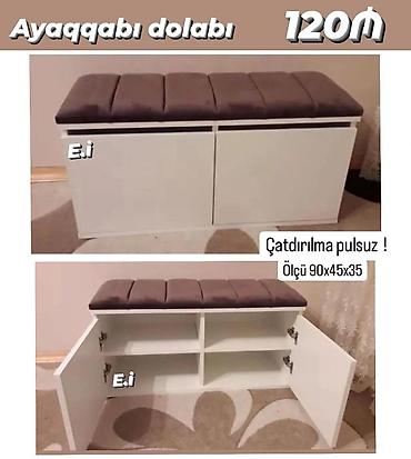 yumşaq oturacaqlar: Yeni, 2 qapılı, Ağ, Ayaqqabı dolabı — 2