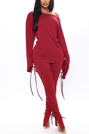 svilene bluze: 2XL (EU 44), Lycra, Single-colored, color - Burgundy