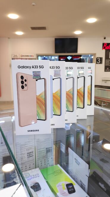 samsung g: Samsung Galaxy A33 | 128 GB | rəng - Narıncı | Zəmanət, Sensor, Barmaq izi