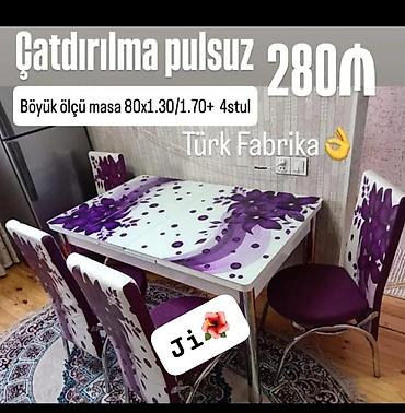 Masalar və oturacaqlar: Yeni, 4 stul — 1