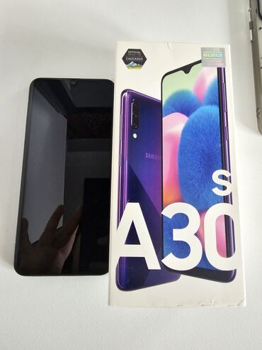 samsung s7262: Samsung Galaxy A30s, 32 ГБ, цвет - Фиолетовый, Сенсорный, Отпечаток пальца, Беспроводная зарядка