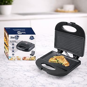 qril aparatlari: №: 14255 Məhsulun adı: Sendviç cihazı Starlux SL-22106 750W Brend — 2