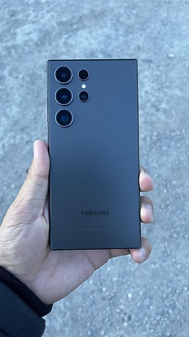 Samsung: Samsung Galaxy S24 Ultra, Б/у, 256 ГБ, цвет - Черный, 1 SIM, eSIM — 1