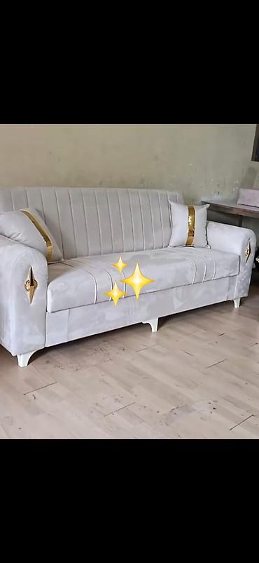 mebel divan: Ağ rəngli, zərif detallar ilə dizayn edilmiş 3 nəfərlik divan - Rəng — 1