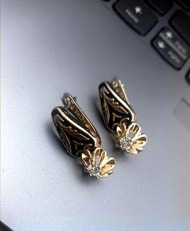 серебро трос: Серебряные серьги, Проба 925, Женские, Б/у — 3