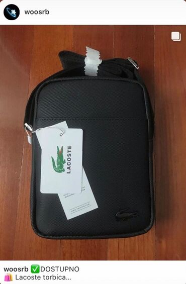 zenska kozna torba quadro: Lacoste torbica
nova sa etiketom