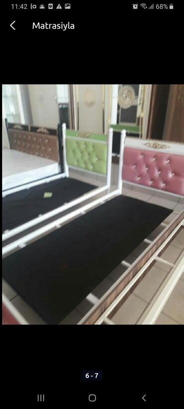 Sifarişlə çarpayılar: Kravatlar Matrasla 200 azn Her novde her rengde 1 mertebe ve 2 mertebe — 6