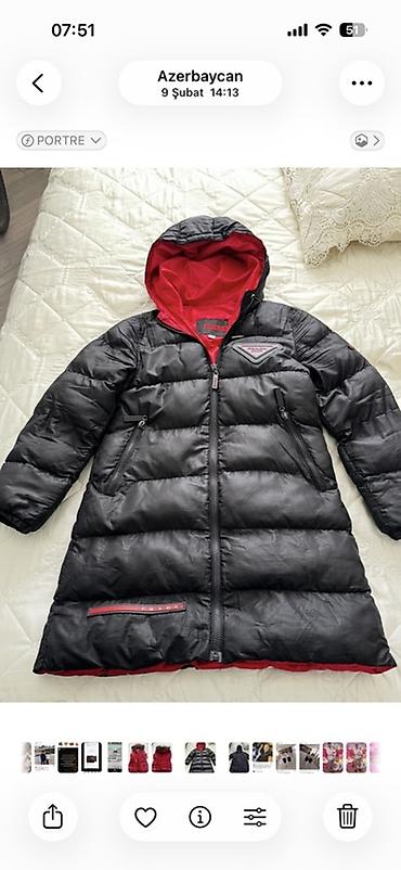 milli ordu forması: Uşaqlar üçün qış gödəkçəsi - Model: Uzun, şişmə (puffer) tipli qış — 1
