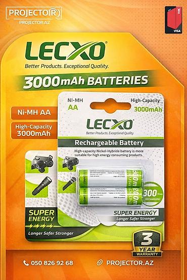 telefonlae: LECXO Ni‑MH AA şarj olunan batareyalar – 3000 mAh yüksək tutum Məhsul — 1