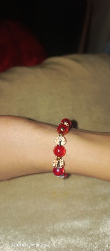 Bilərziklər: Uşaq üçün boncuk bilərziklər - Material: akril boncuklar, şəffaf — 5