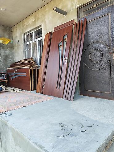islenmis taxta: Otaq qapısı dəsti - Material: taxta əsaslı, tünd qəhvəyi rəngli örtük — 5
