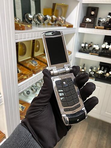 işdənmiş telefonlar: Vertu Ayxta Silver Ceramika Telefon Ideal veziyyetdedi. Barter Var — 4
