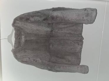 Fur coats: L (EU 40), With lining, color - Grey