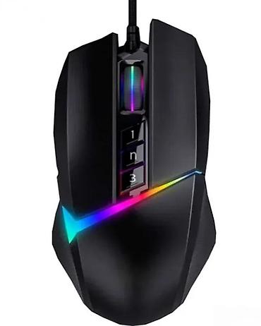 Kompjuterski miševi: Gejming žičani miš sa RGB osvetljenjem - Ergonomski dizajn sa mat — 1