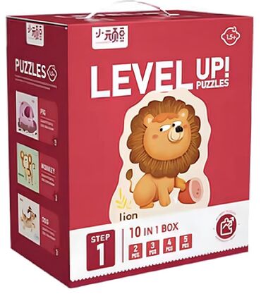 Игрушки: •	Пазлы «Stage 1 Level Up» для детей от 1,5 лет содержат 10 наборов