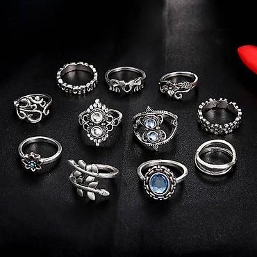 ринго тренд: Кольца шакектер в винтажном стиле 💍 Эффектный комплект из 11 — 7