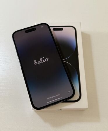 Apple iPhone: IPhone 14 Pro, Б/у, 128 ГБ, Black Titanium, Зарядное устройство, Защитное стекло, Чехол, 83 %