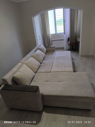 спалные диван: Диван-кровать, цвет - Серый, Б/у