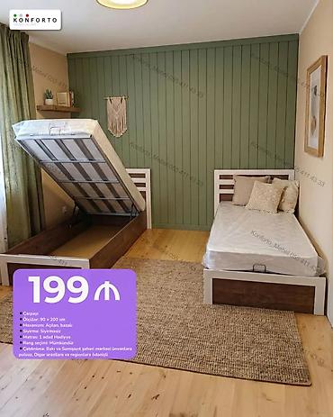 Mebel: Çarpayı – açılan, bazalı model - Ölçü: 90 × 200 sm - Mexanizm — 1