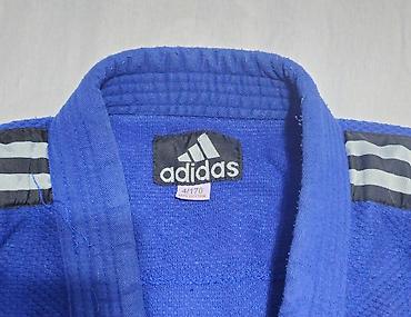 воротник: Мужской спортивный костюм, Adidas, цвет - Голубой — 3