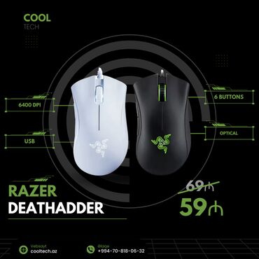 Mauslar: 🔥Razer DeathAdder Essential 🌐 cooltech.az ✨ Yeni ❗Məlumat - Rəng