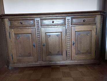 ugaone forma ideale: Komoda. Puno drvo. Šlrina 196 cm, visina 97 cm, dubina 49 cm — 1