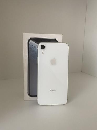 мини тараза: IPhone Xr, Колдонулган, 64 ГБ, Ак, Куту, 100 % — 1