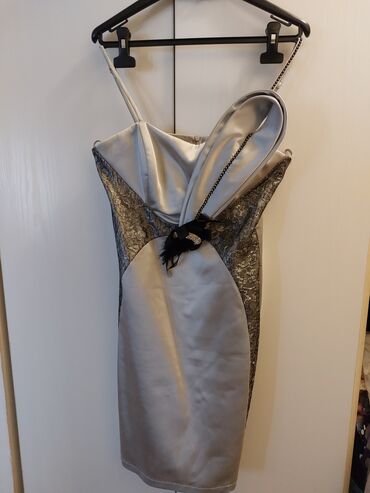 haljina sako: L (EU 40), bоја - Siva, Večernji, maturski, Na bretele