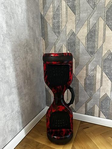 Гироскутеры: Qırmızı-alov naxışlı hoverboard (self-balance skuter) - Təkər ölçüsü — 1