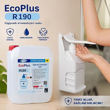 Məişət kimyəvi maddələri: EcoPlus R190 – Gigiyenik əl təmizləyici vasitə + divara quraşdırılan — 2
