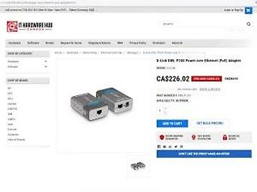 Druga oprema za računare i laptopove: D‑Link DWL‑P200 Power Over Ethernet (PoE) Adapter Kit Opis: - PoE — 14