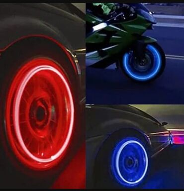 na gumu dzepovi: Svetleće kapice za točkove motore biciklove, automobile kamione plave